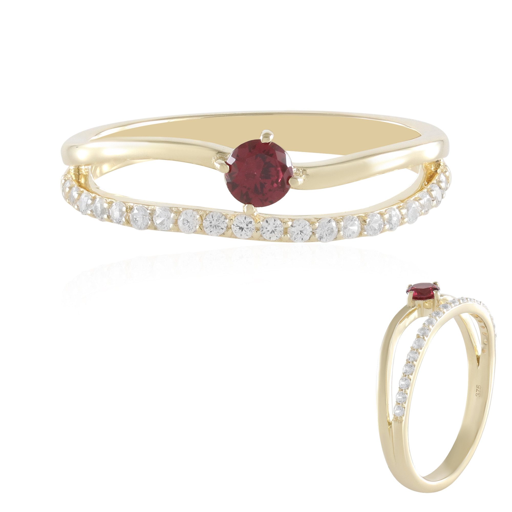 Cavill Goldring Tansanischer Spinell Gelbgold Ring (1-tlg)