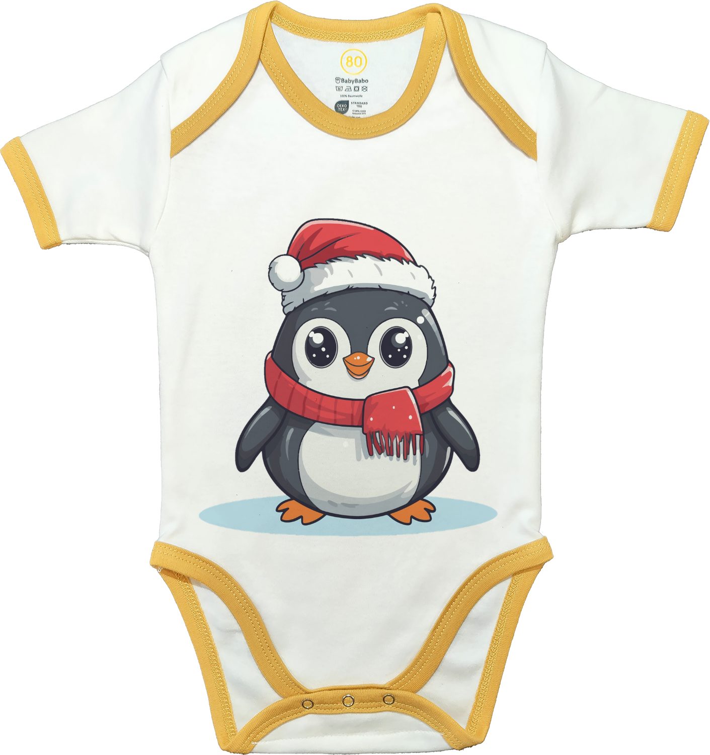 BabyBabo Premium Kurzarmbody Süßes Tier Motiv - Premium Baby Body OEKO-TEX zertifiziert
