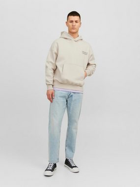 Jack & Jones Sweatshirt Design Hoodie Dropped Shoulder Sweater Pullover JORGRACIA 6540 in Sand