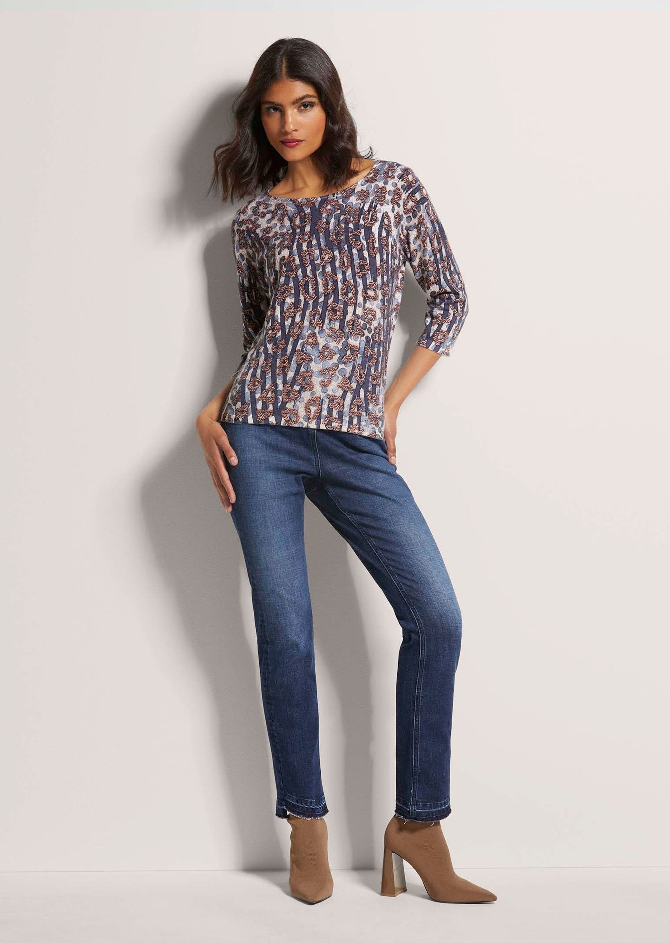 MADELEINE Strickpullover Pullover mit Unikat-Print günstig online kaufen
