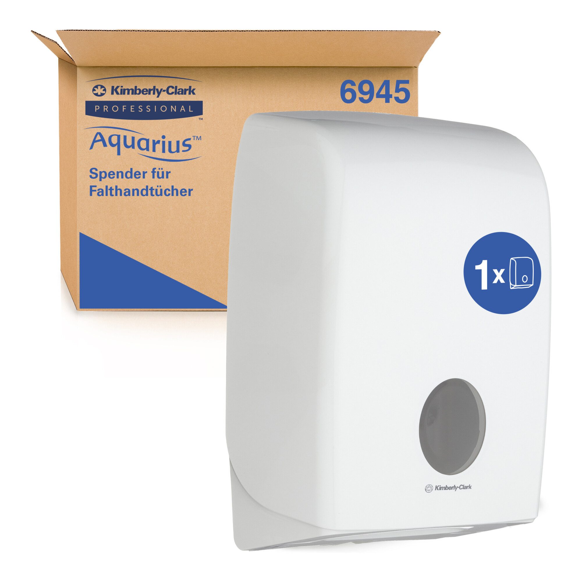 Aquarius Papiertuchspender Aquarius Spender für Papierhandtücher, 1 x Papierhandtuchspender, weiß