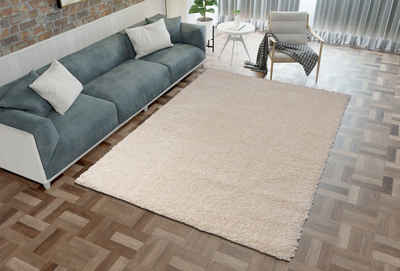 Hochflor-Teppich Viva, Home affaire, rechteckig, Höhe: 45 mm, Uni-Farben, einfarbig, besonders weich und kuschelig