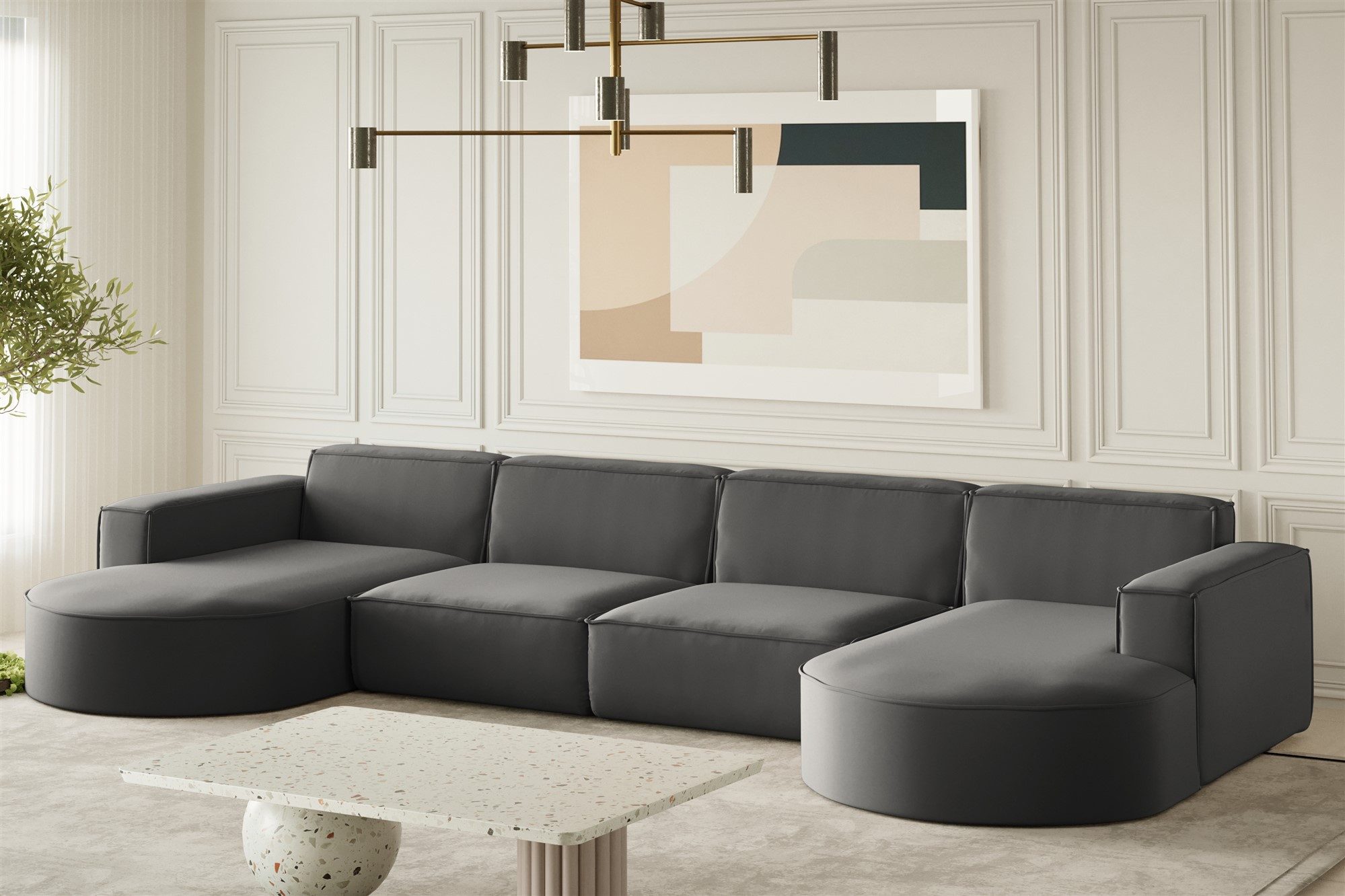 Fun Möbel Wohnlandschaft Wohnlandschaft Sofa PALMA günstig online kaufen