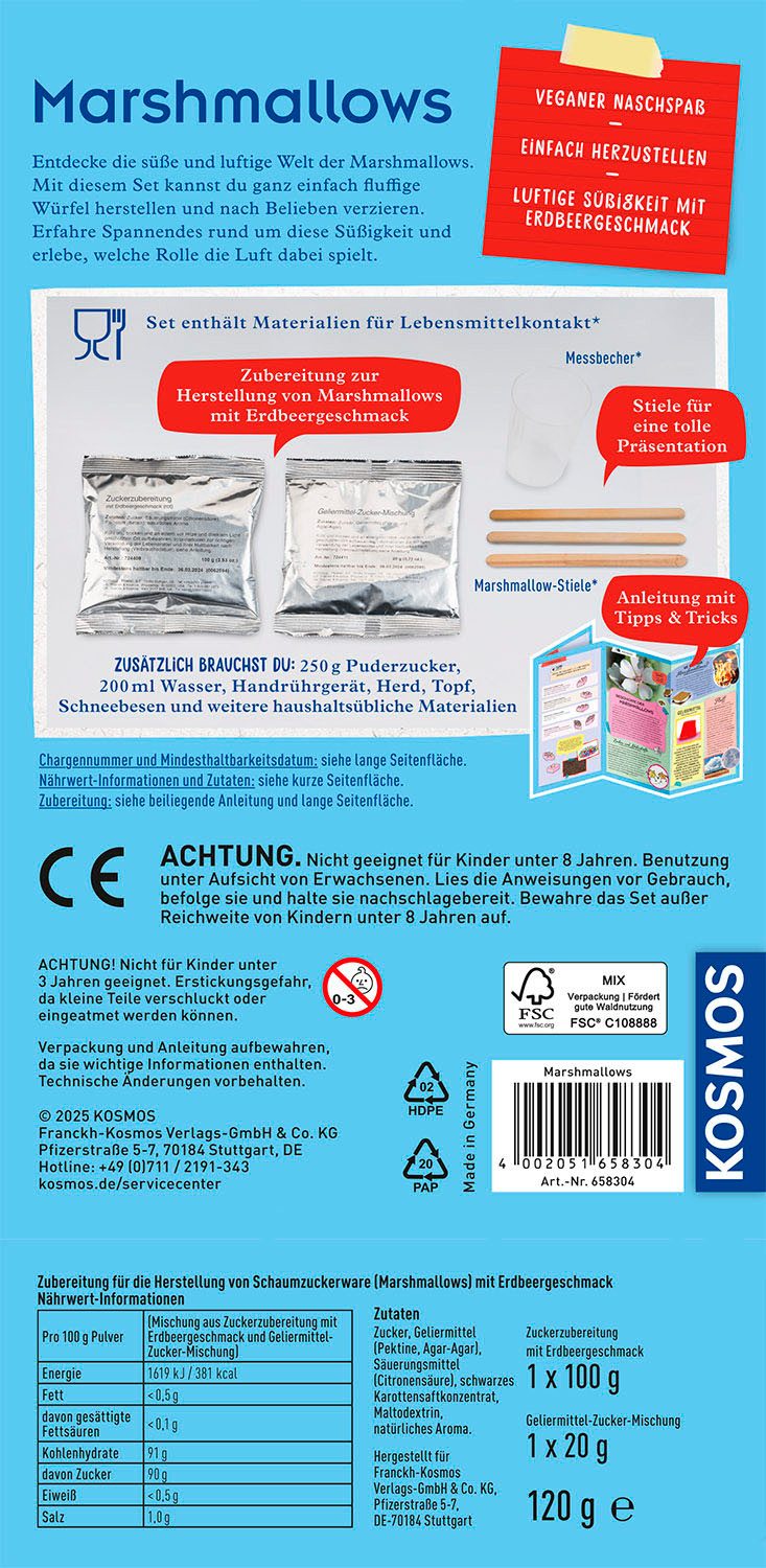 Kosmos Experimentierkasten Marshmallows, Made in Germany