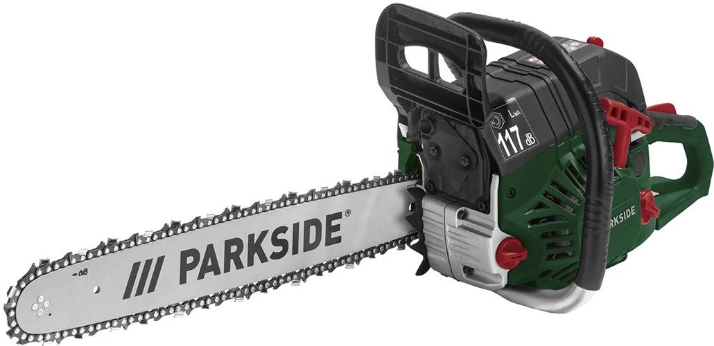 Parkside Benzin-Kettensäge Motorsäge PBKS 53 B3, 2-Takt Benzinmotor, 2,72 PS, Anti-Vibrationsausrüstung