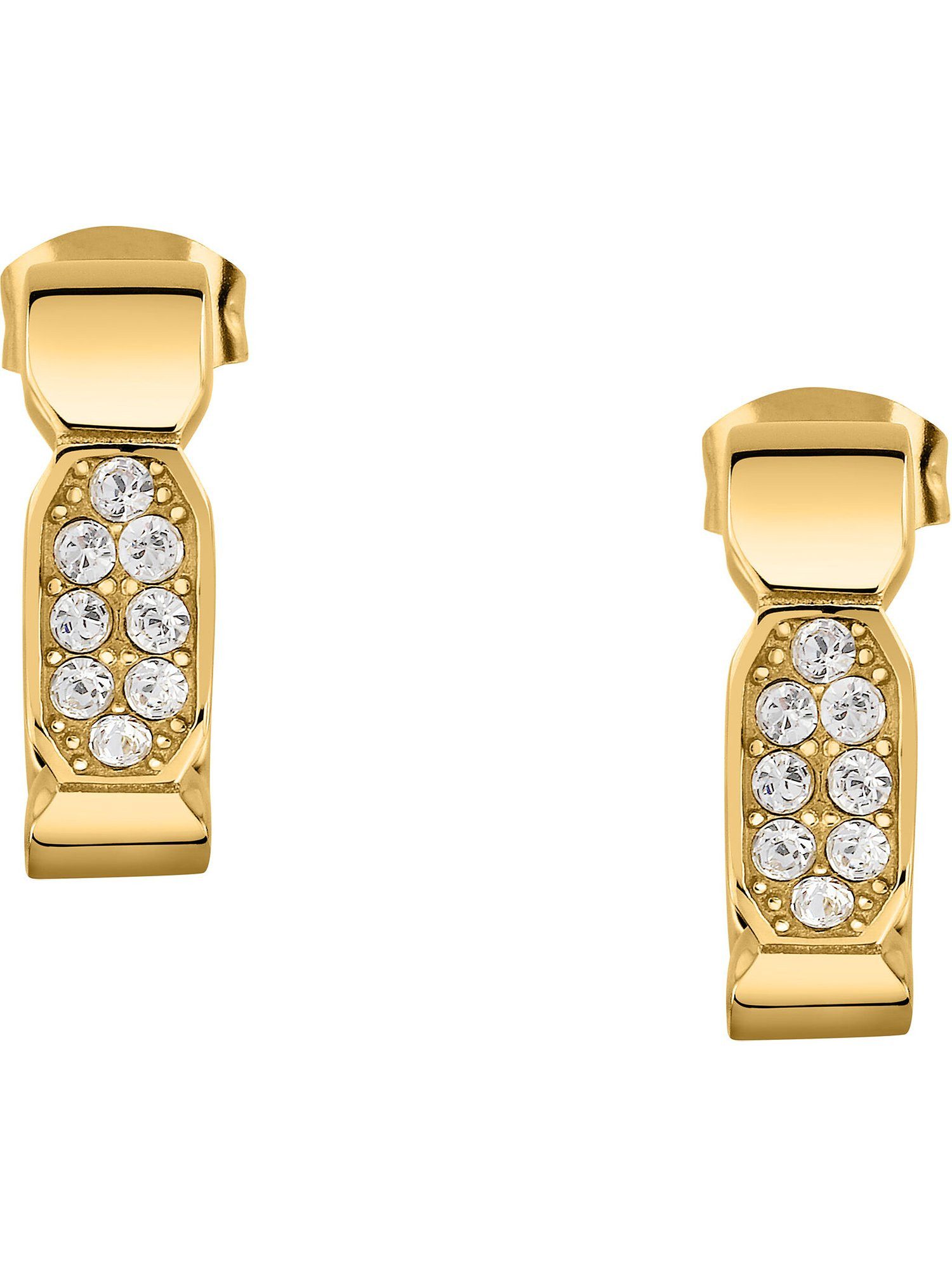 KARL LAGERFELD Paar Ohrstecker Karl Lagerfeld Damen-Ohrstecker Edelstahl Kristall, Crystals