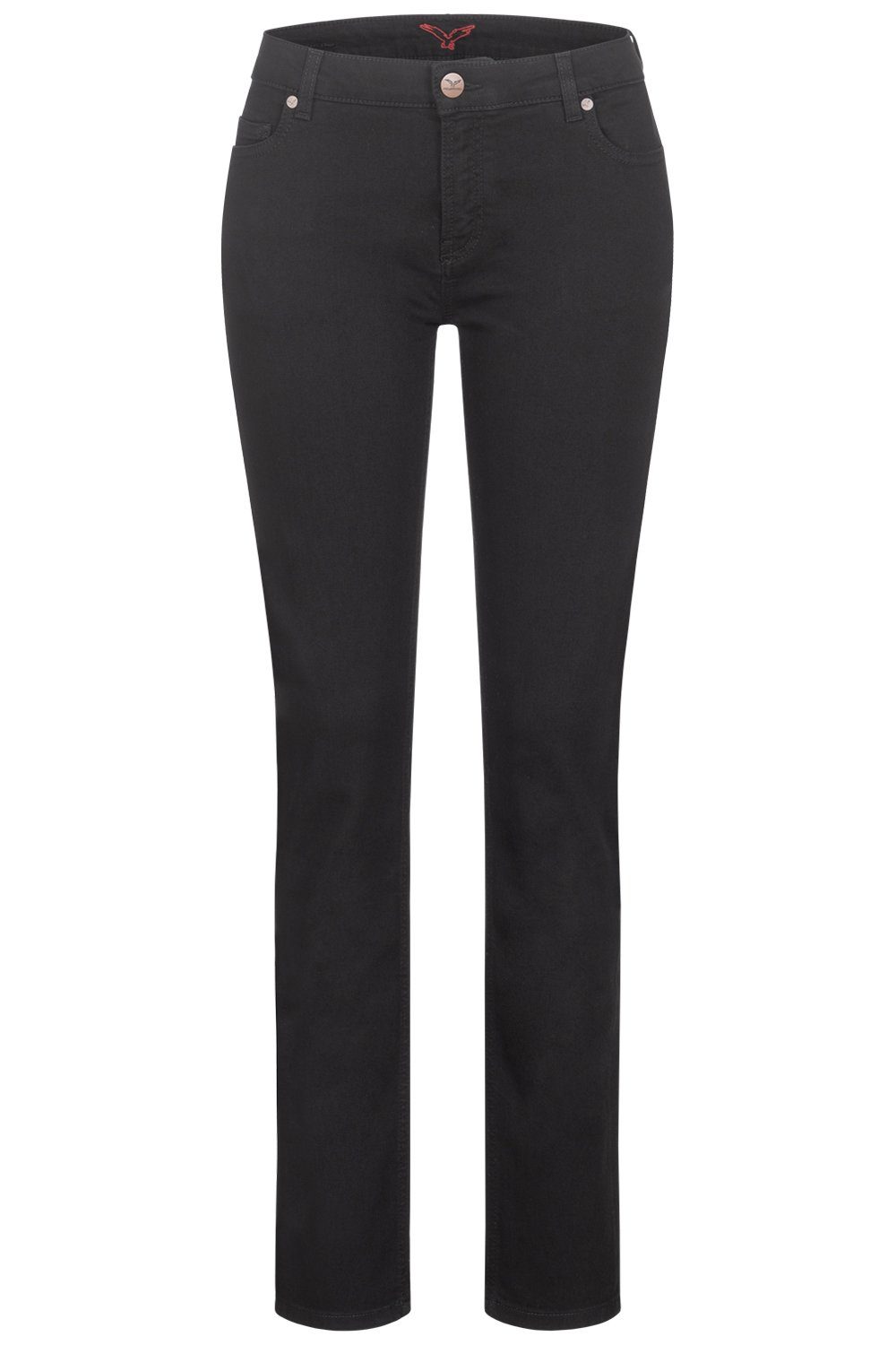 Black Medium Damenjeans 5-Pocket-Jeans Waist, 5-Pocket-Style, Slim fv-Sve:nja, Slim Fit, Black Waist, Feuervogl Fit Medium