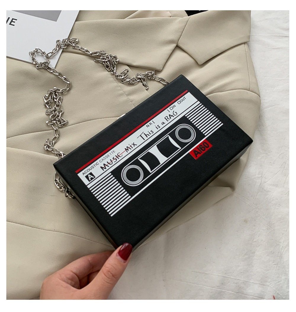 Eyecatcher Handtasche Retro Handtasche Kassette Nostalgie passend zu deinem Styling (kein Set)
