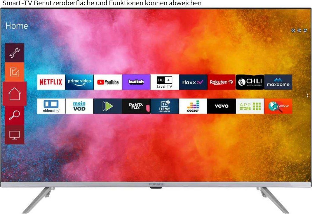 Ultra ) cm/43 Smart-TV (108 4K Telefunken LED-Fernseher HD, D43V850M5CWH Zoll,