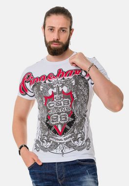 Cipo & Baxx T-Shirt mit modischem Front- und Backprint