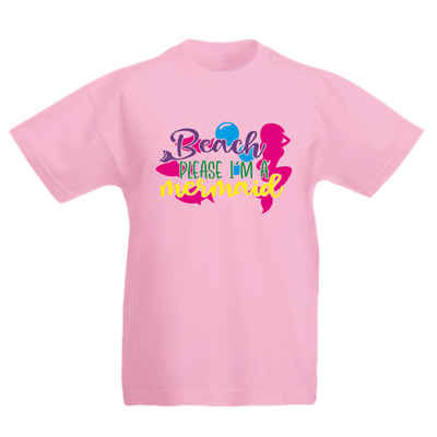 G-graphics T-Shirt Beach please I´m a mermaid Kinder T-Shirt, mit Spruch / Sprüche / Print / Aufdruck