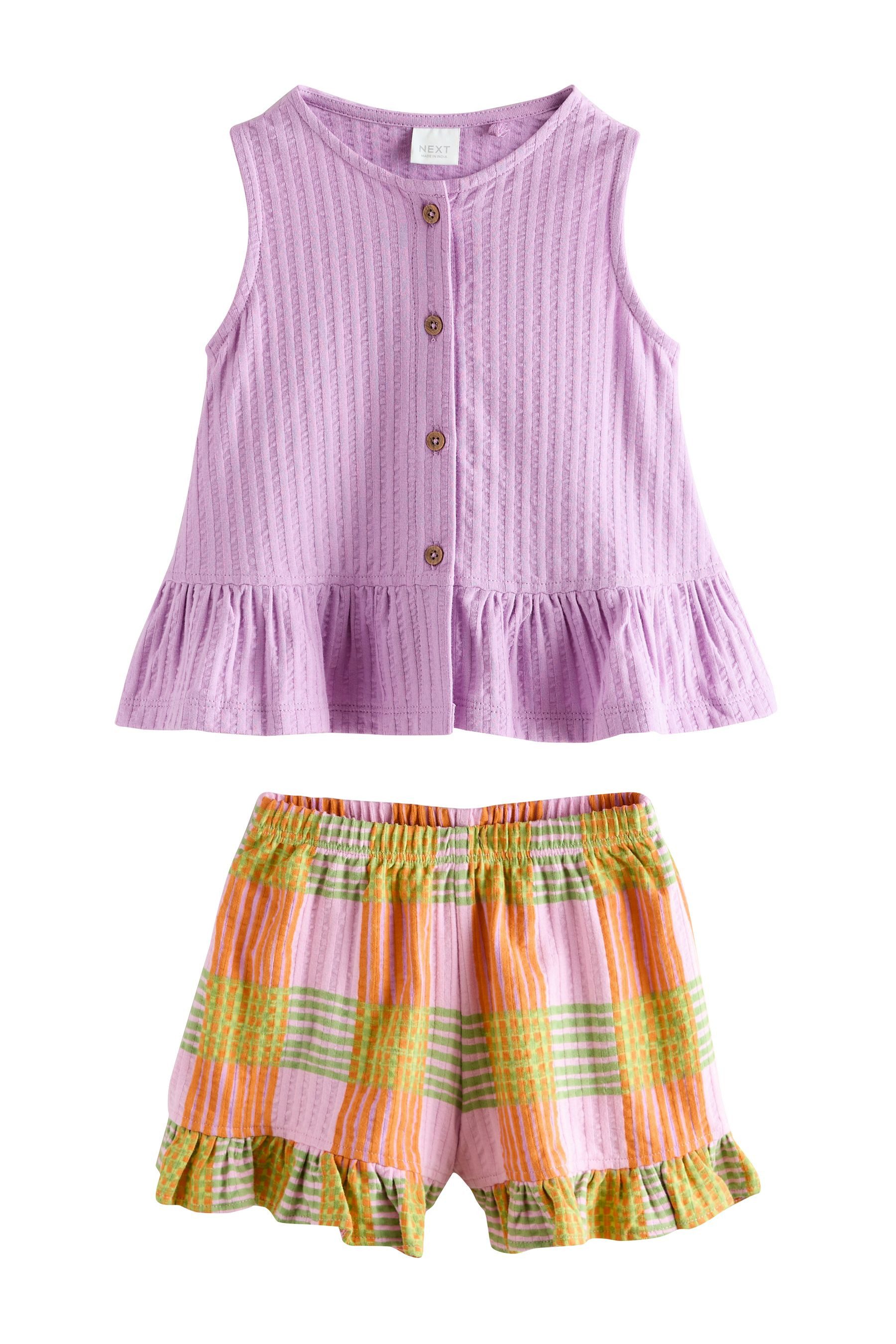 Next Top & Shorts Trägertop mit Schößchen und Shorts im Set (2-tlg)