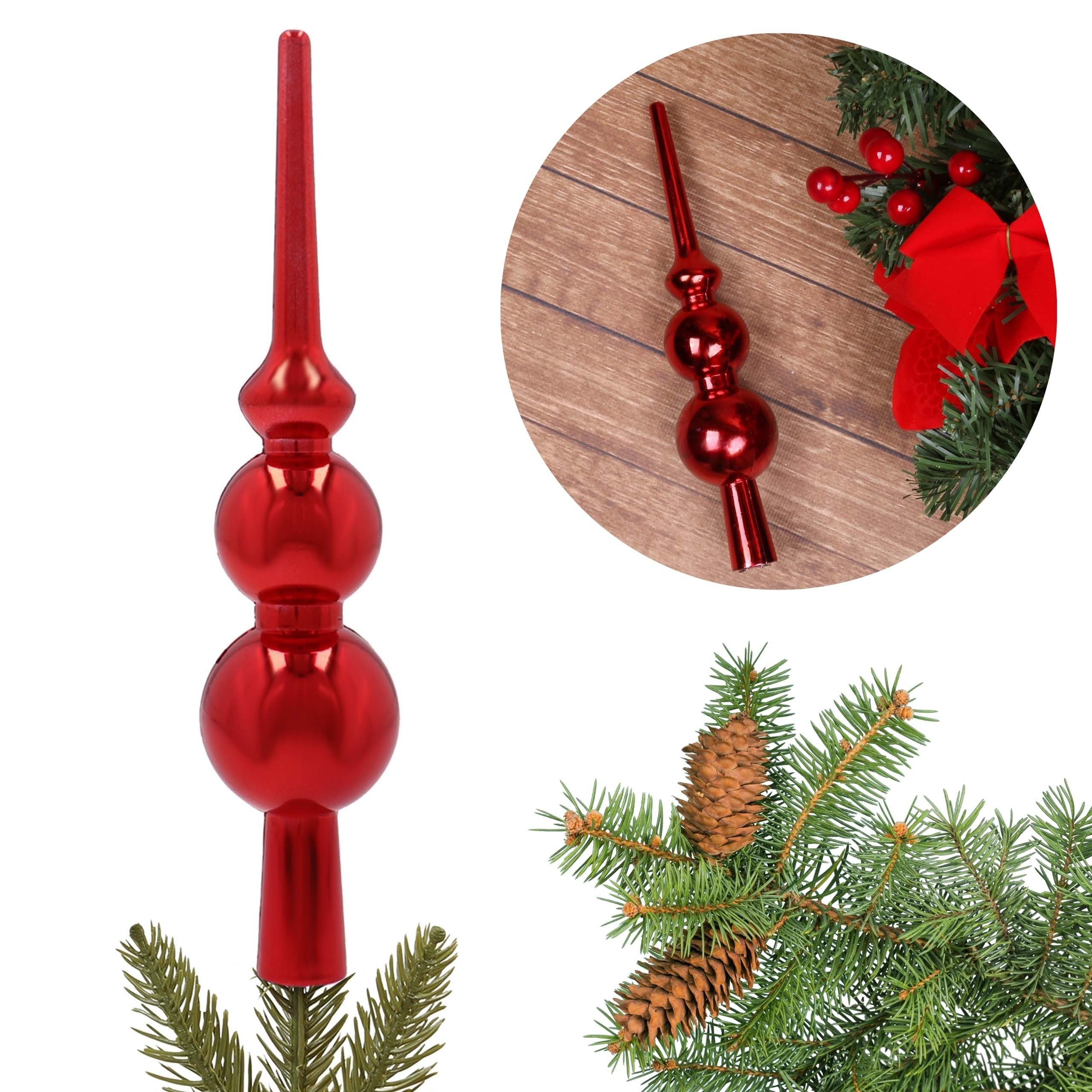 Christbaumspitze Rote Weihnachtsbaumspitze 20 cm