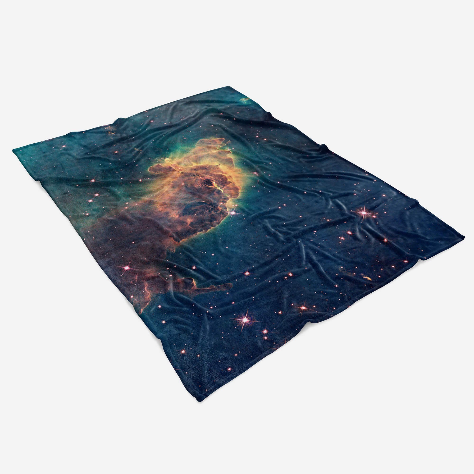 (1-St), mit Handtuch Nebel Strandhandtuch Handtücher Un, Fotomotiv Supernova Handtuch Art Kuscheldecke Baumwolle-Polyester-Mix Sinus Saunatuch