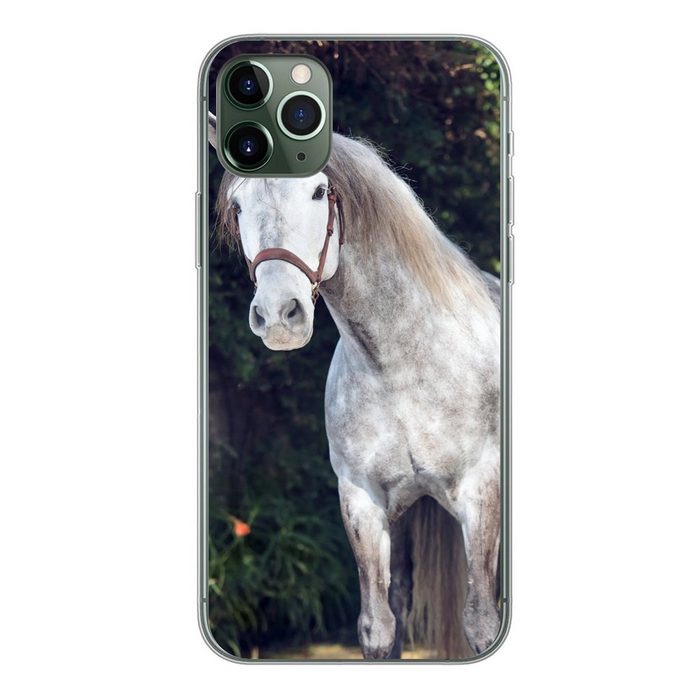 MuchoWow Handyhülle Pferd - Halfter - Natur Handyhülle Apple iPhone 11 Pro Max Smartphone-Bumper Print Handy