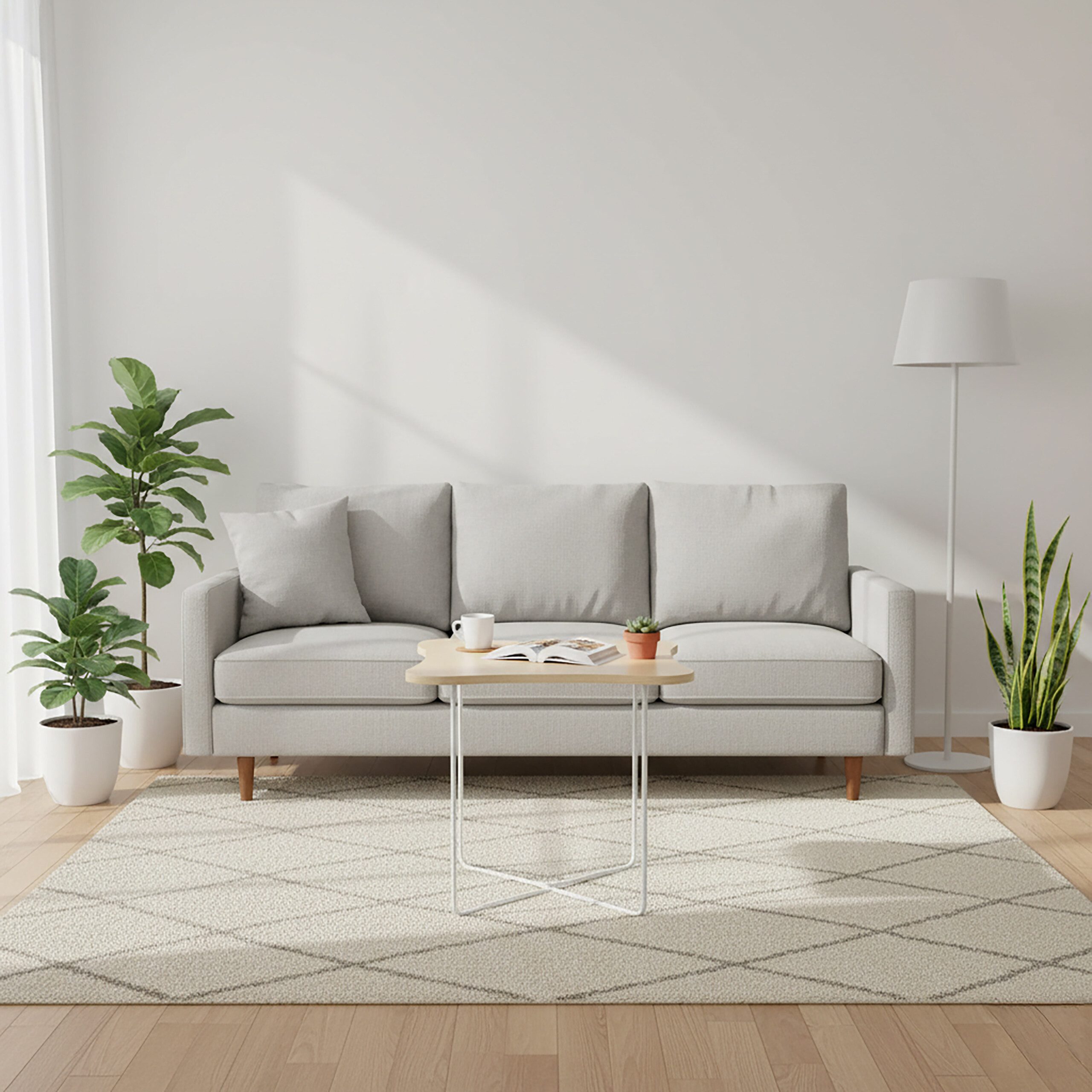 relaxdays Beistelltisch Skandi Desig, eckig