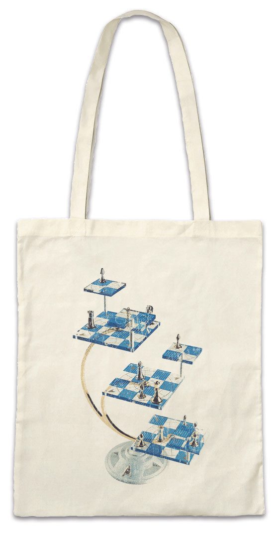 Urban Backwoods Beuteltasche Star Chess Stofftasche Schach Game Gamer Retro Trek Geek Nerd TNG (1-tlg), Spielbrett Brettspiel Board Game