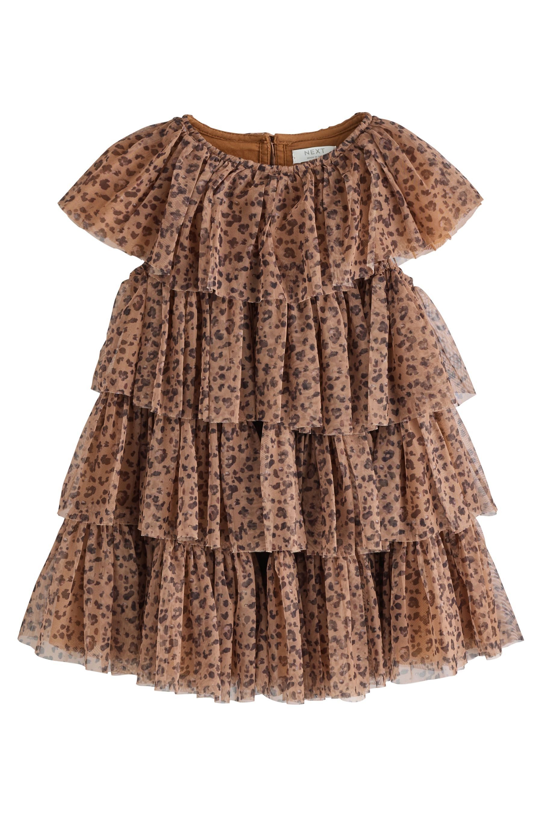 Next Partykleid Festliches gestuftes Mesh-Kleid (1-tlg)