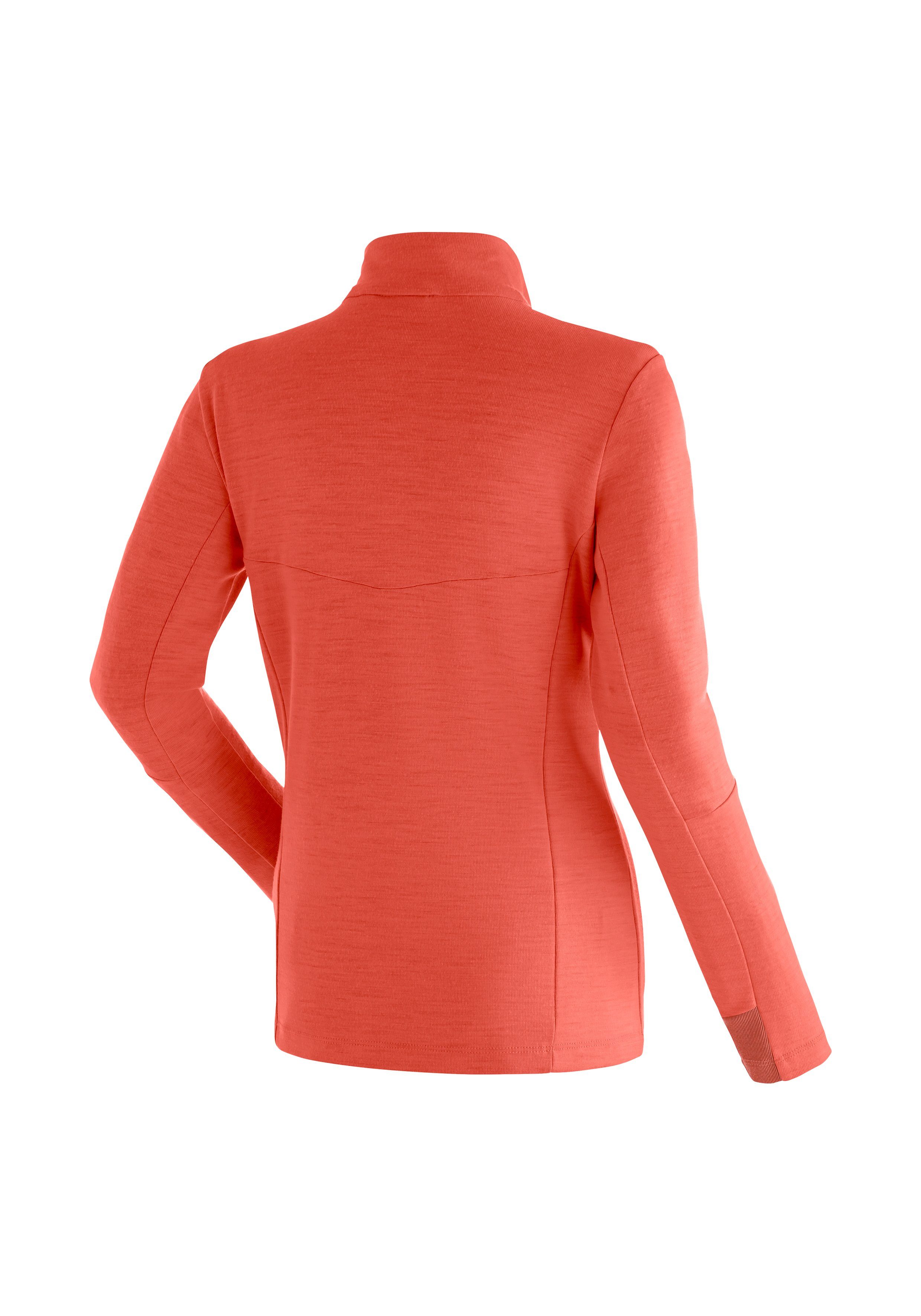 Damen, Atmungsaktivität Sports W Maier Funktionsshirt HZ Midlayer neonrot für Skutvik hohe funktionaler