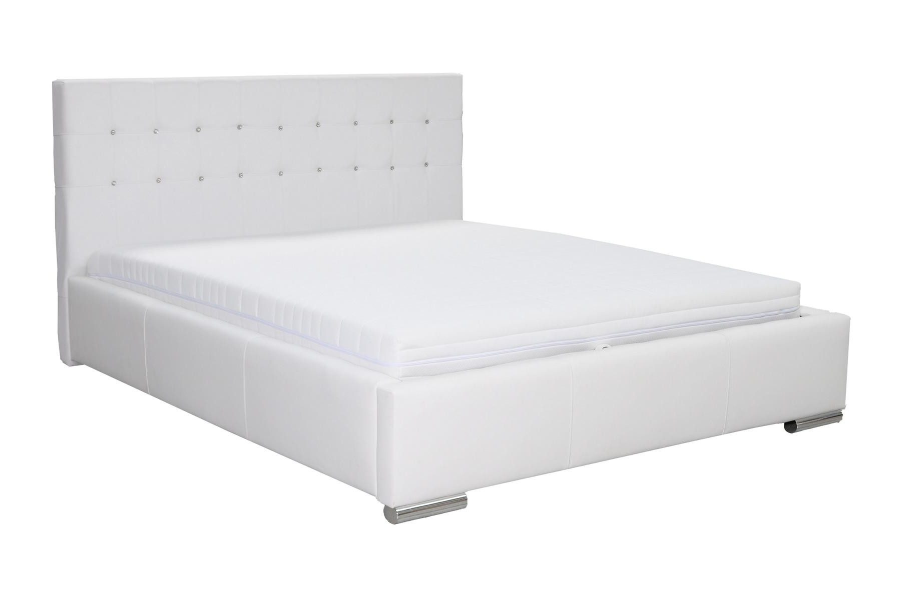 Xlmoebel Polsterbett Designer-Bett mit Textil- und Lederbezug für elegantes Schlafzimmer (Bett, Bett), Hergestellt in Europa