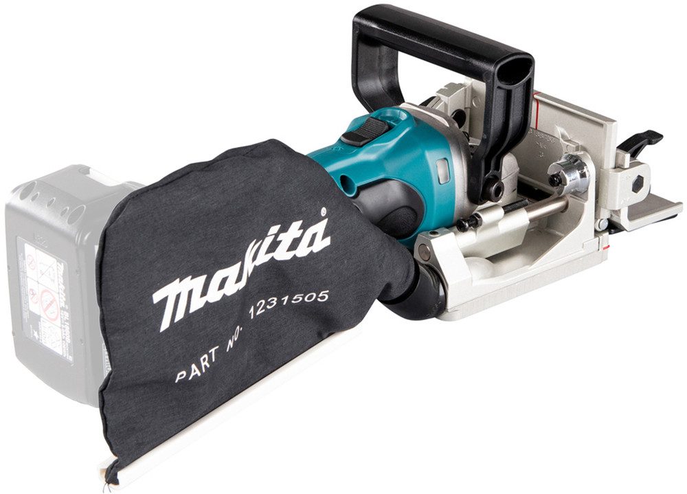 Makita Nutfräse DPJ180Z, für Zimmerleute und Einrichtungsmonteure, ohne Akku und Ladegerät