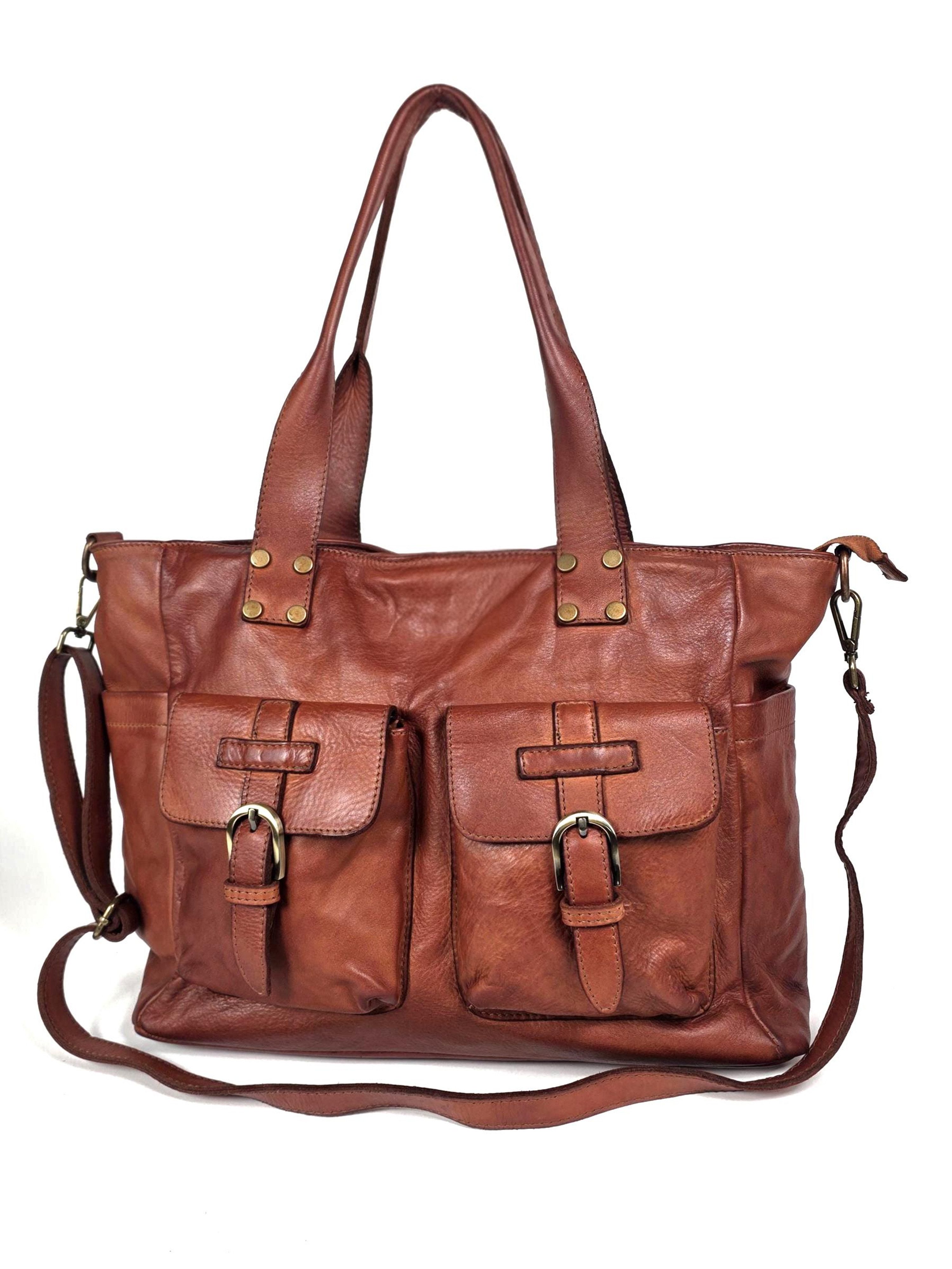sanumi Tragetasche - große Leder Tote-Bag