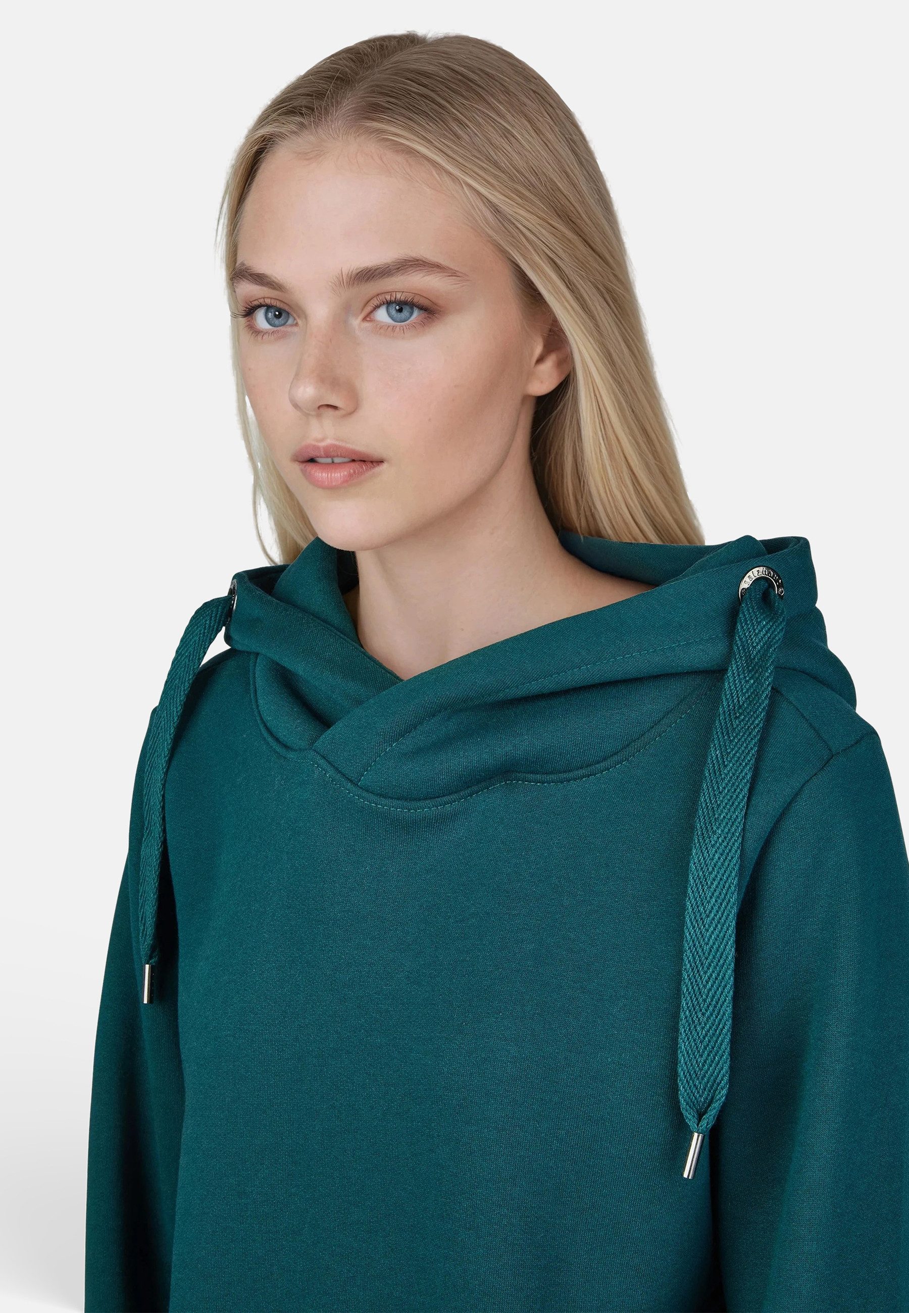 salzhaut Hoodie SÜNN Damen Tailliert salzhaut Kapuzenpullover – bequemer Fit und nordisch klares Design – Bild 5 von 5
