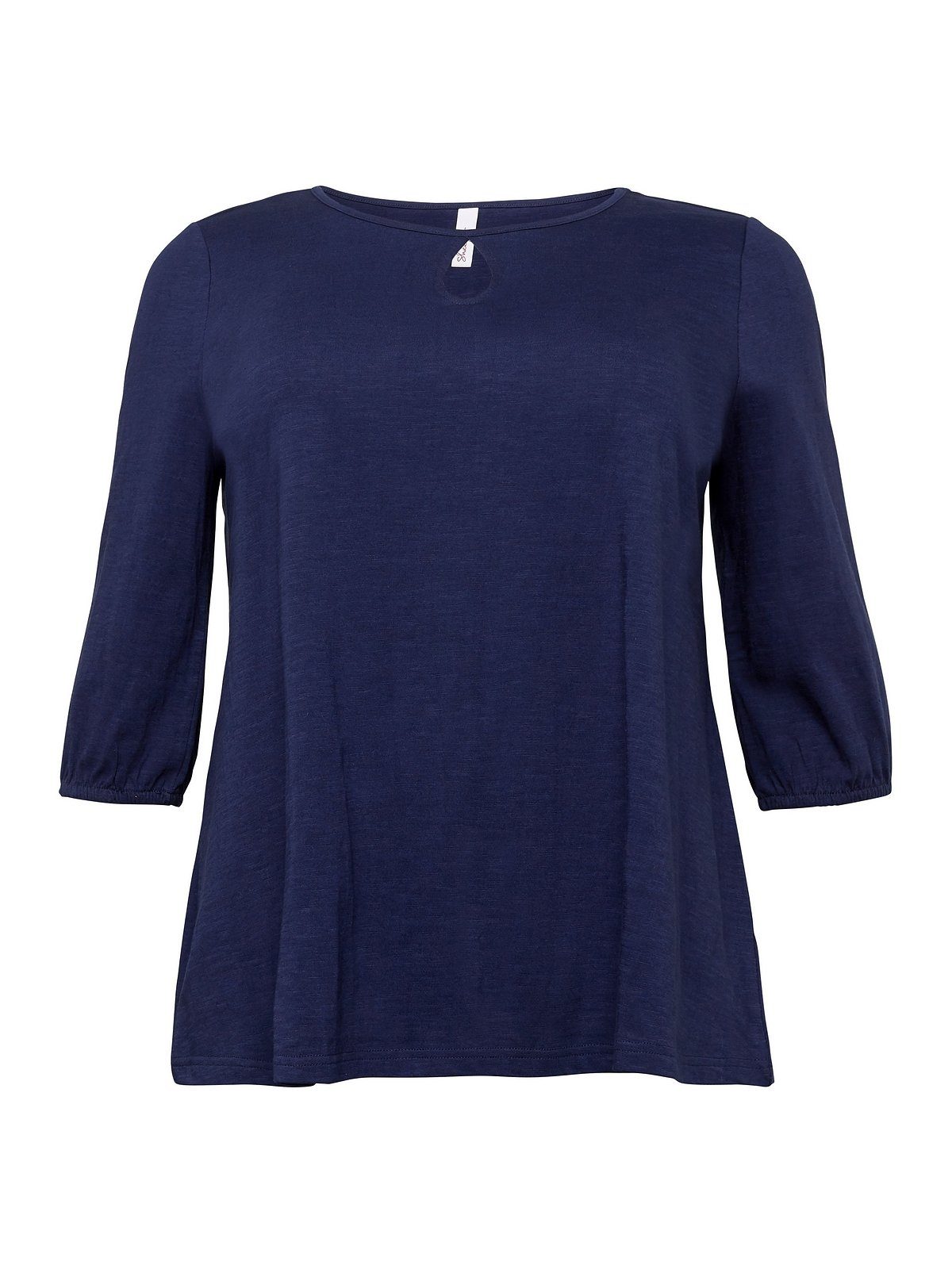 Damen Shirts Sheego 3/4-Arm-Shirt Shirt mit Kellerfalte an der Rückenpasse