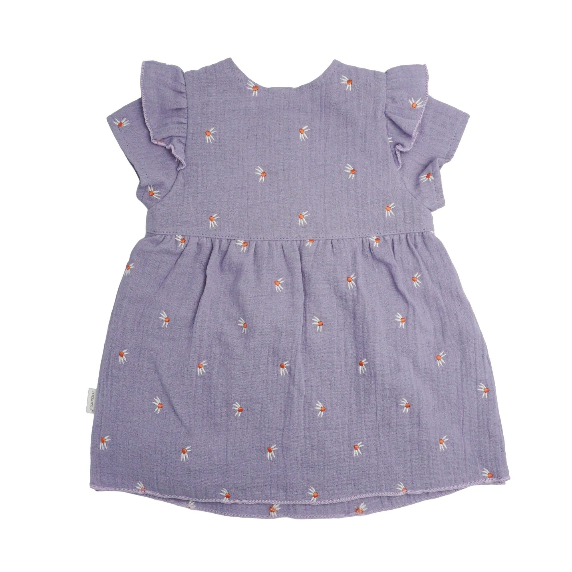 MAXIMO Sommerkleid GOTS BABY GIRL-Kleid, Kurzarm Musselinstoff bestickt, Futter (1-tlg)