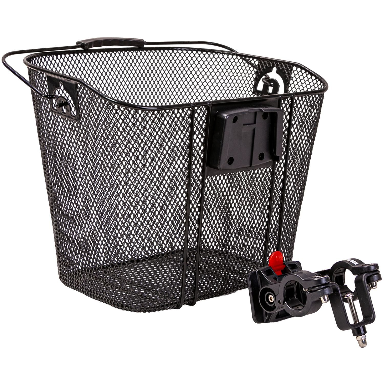 Diedrich Filmer GmbH Fahrradkorb Lenker-Korb Tasche mit Schnell-Befestigung Creme (Set, Korb mit Halterung), Fahrrad-Korb Halterung Einkauf Fahrrad-Tasche Vorne Shopper auch eBike