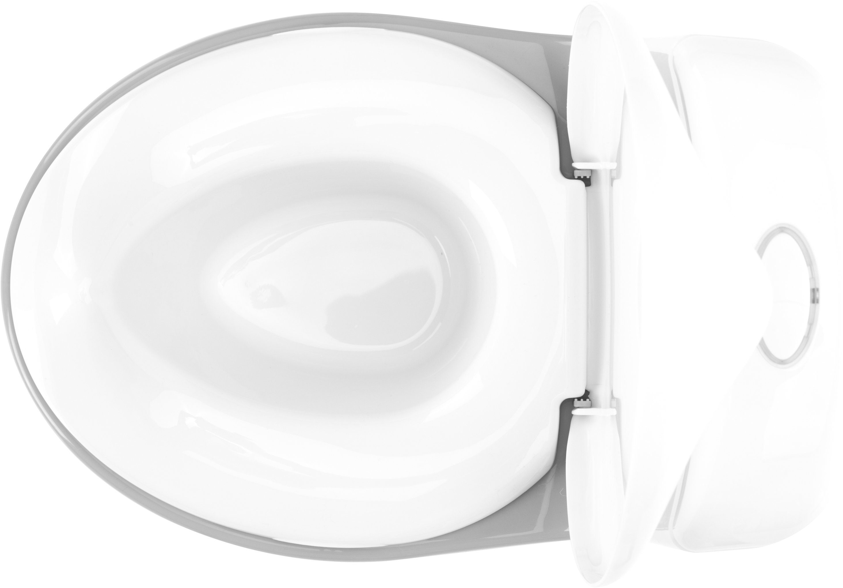 Lichteffekte Mini Toilette, inkl. Fillikid und Sound- weiß/grau, Töpfchen