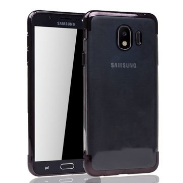 König Design Handyhülle Samsung Galaxy J4, Samsung Galaxy J4 Handyhülle Bumper Backcover Schwarz