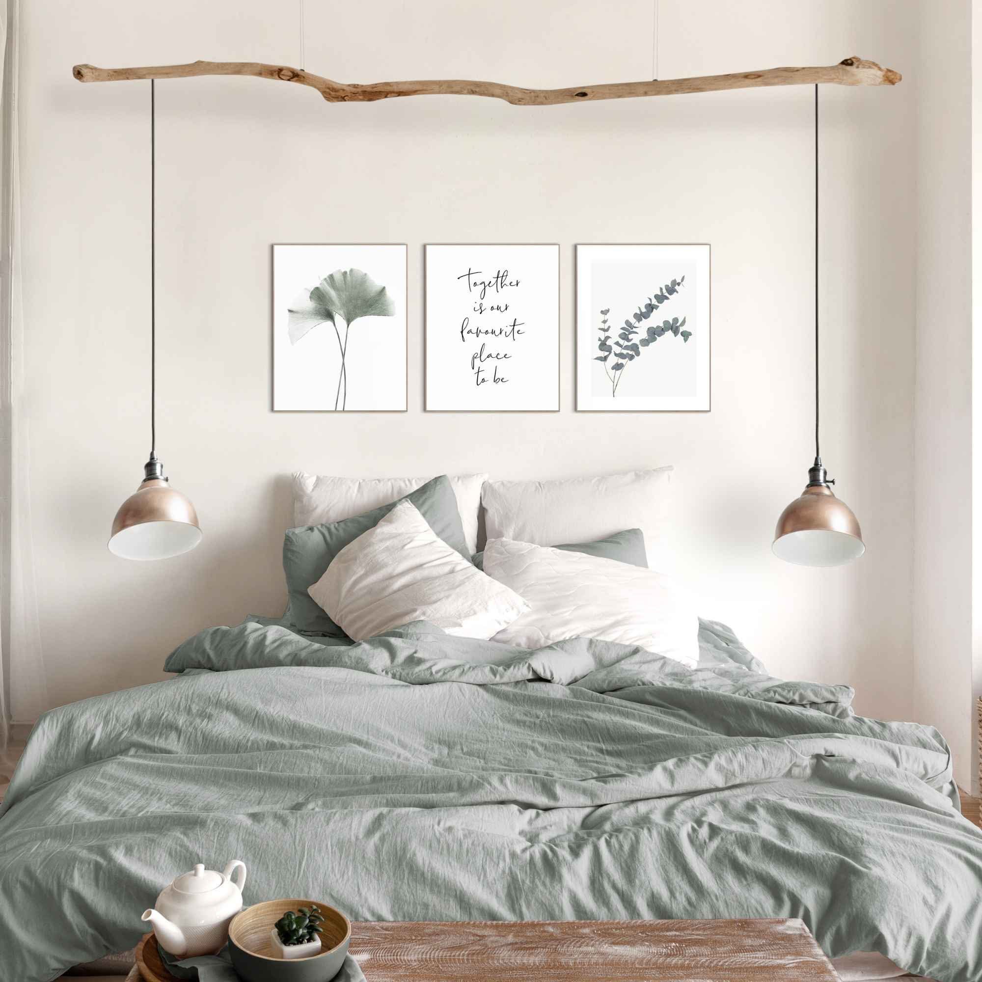 Reinders! Wandbild Zusammen Eukalyptus - Pflanze - Ginkgo - Natur - Liebe, günstig online kaufen