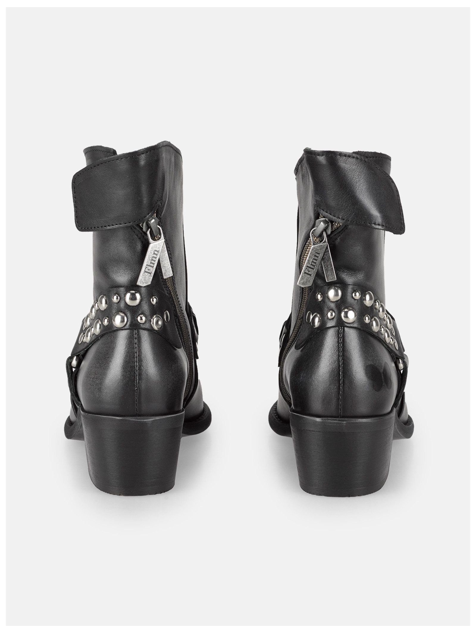 Felmini Stiefelette Leder . Cowboy Stiefelette