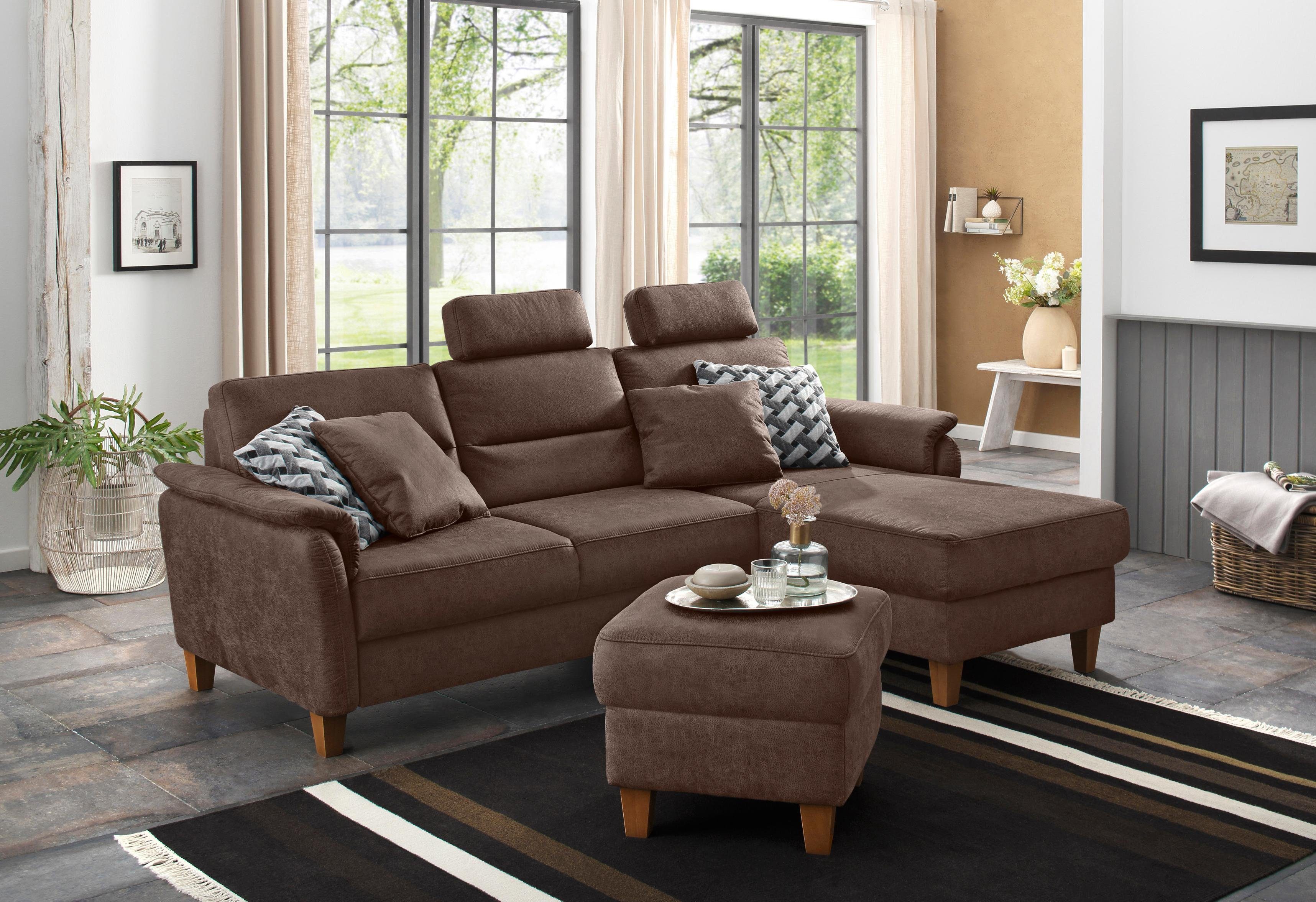 Home affaire Ecksofa Palmera L-Form, Federkern, günstig online kaufen