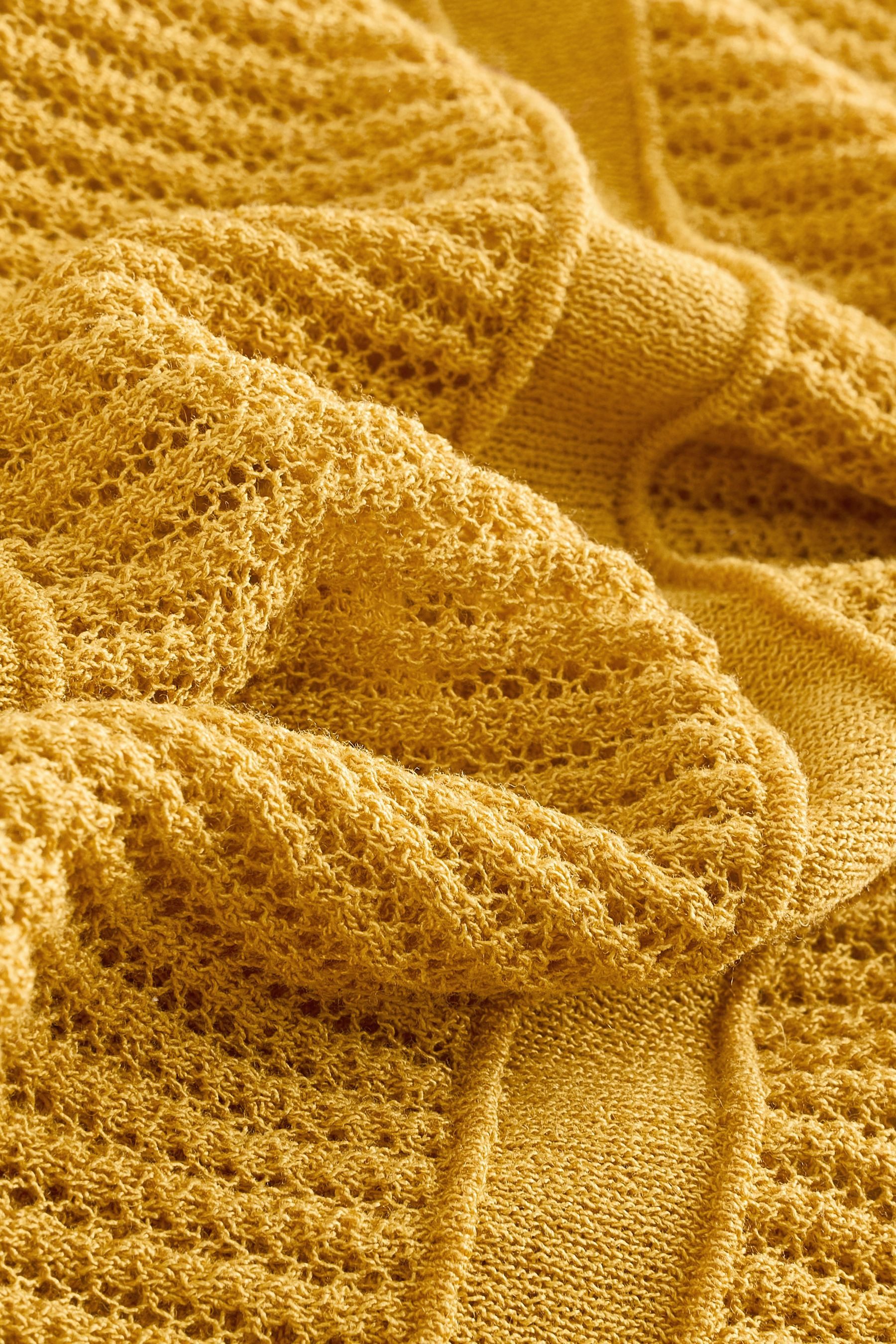 Next Strickjacke Leichte Kapuzen-Strickjacke mit Meshmuster günstig online kaufen