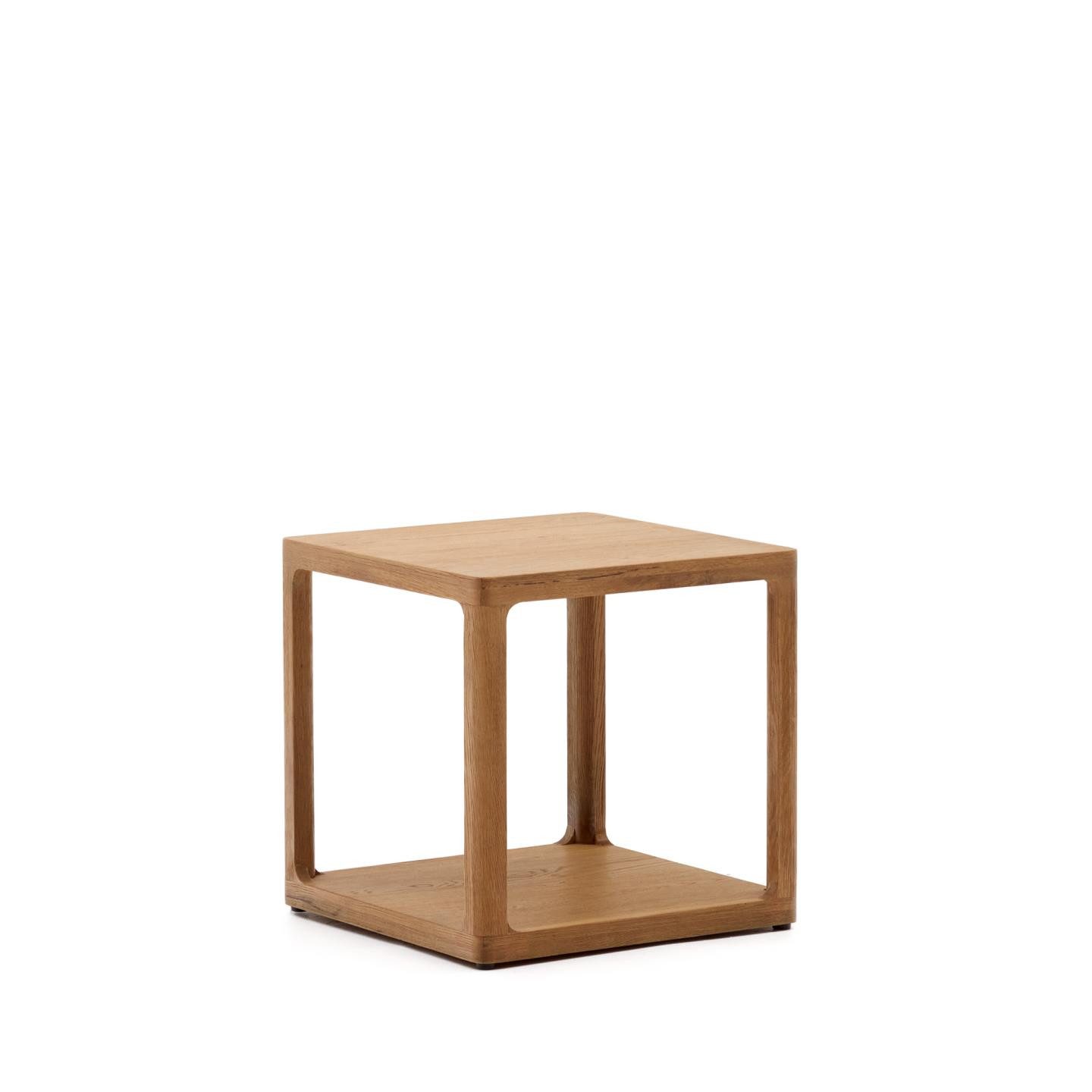 Natur24 Beistelltisch Beistelltisch Maymai 50 x 50 x 50 cm MDF Eichenholz