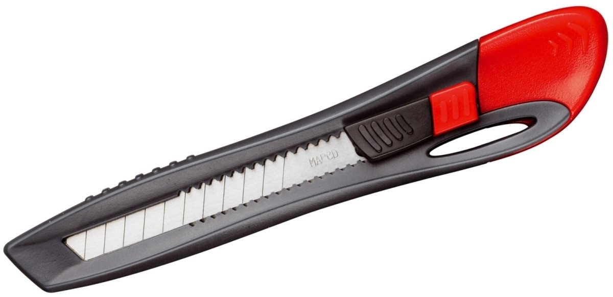 Thumbnail - MAPED Cutter Cutter Universal Kunststoff 9mm farbig sortiert auf Blisterkarte