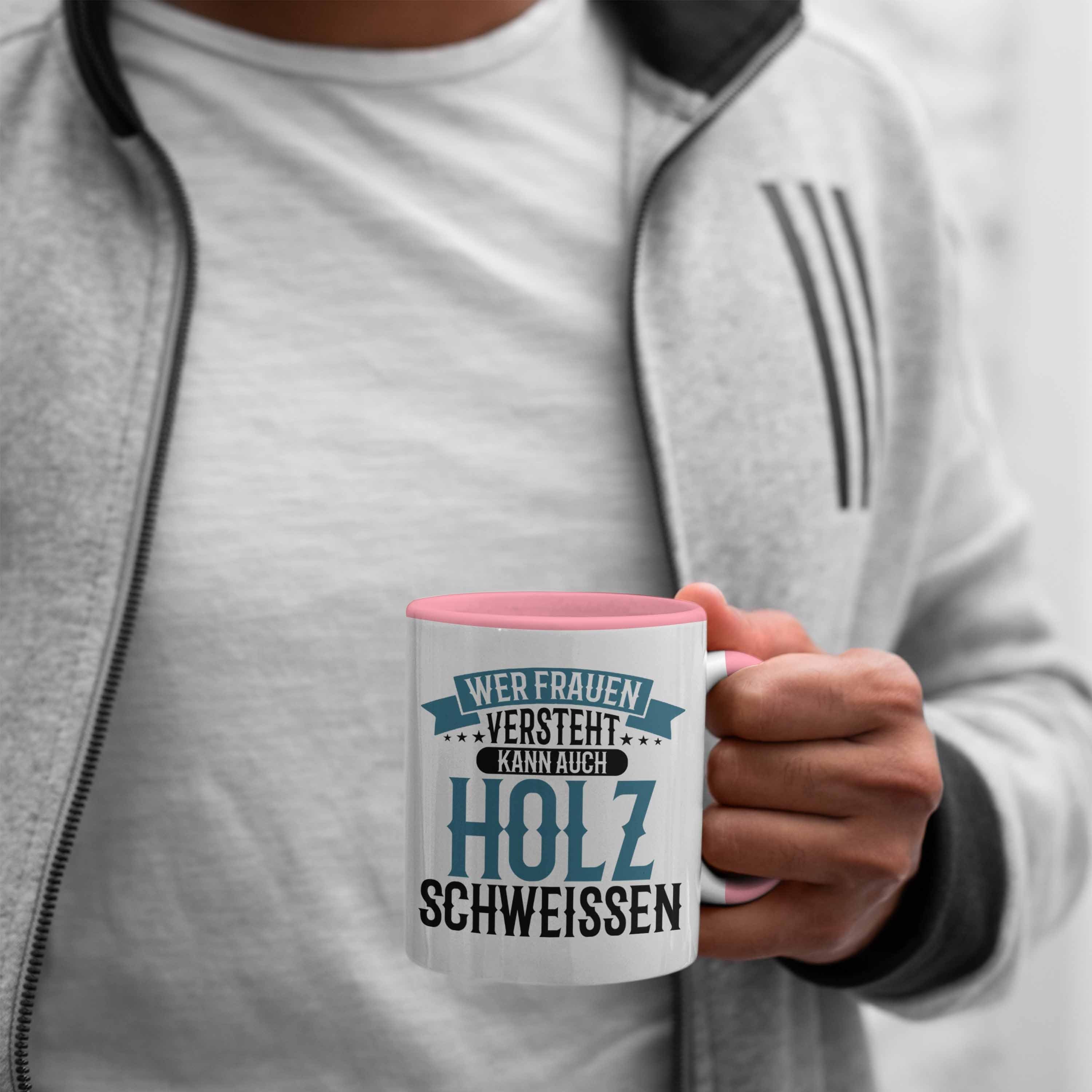 Trendation Tasse Lustige Tasse kann Rosa versteht Handwerker auch Geschenkidee "Wer Frauen