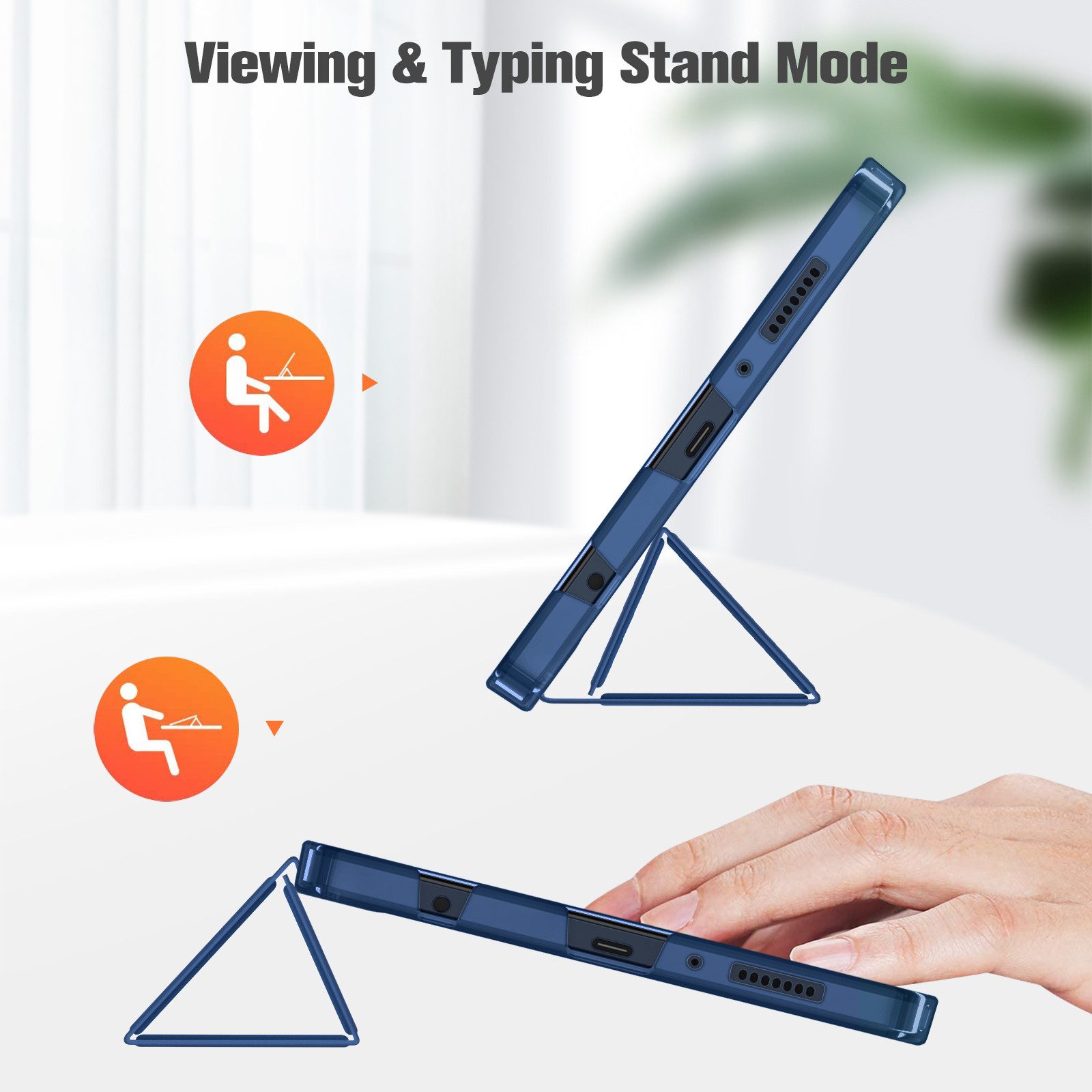 Fintie Tablet-Hülle für Samsung Galaxy Tab A11 8,7" 2025/ Tab A9 8.7 Zoll Tablet, Ultra Dünn Schutzhülle mit Transparenter Rückseite – Bild 4 von 5