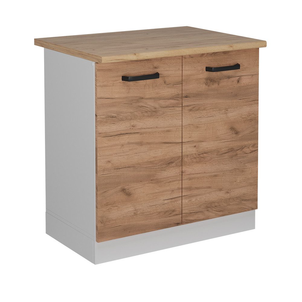 Vicco Spülenunterschrank R-Line, Goldkraft Eiche/Weiß, 80 günstig online kaufen