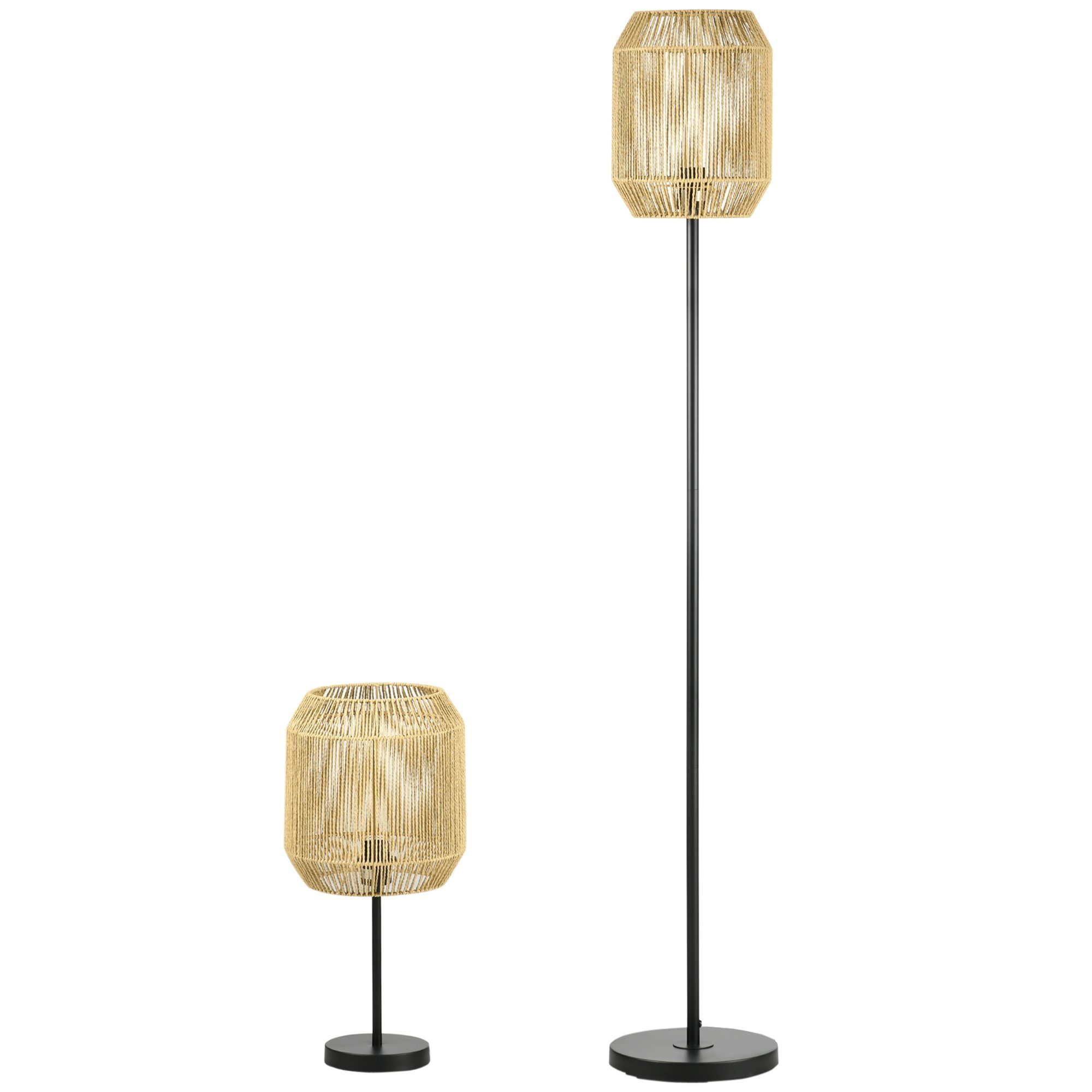Stehlampe 2er-Stehlampenset mit 1 Tischleuchte, 1 Stehlampe
