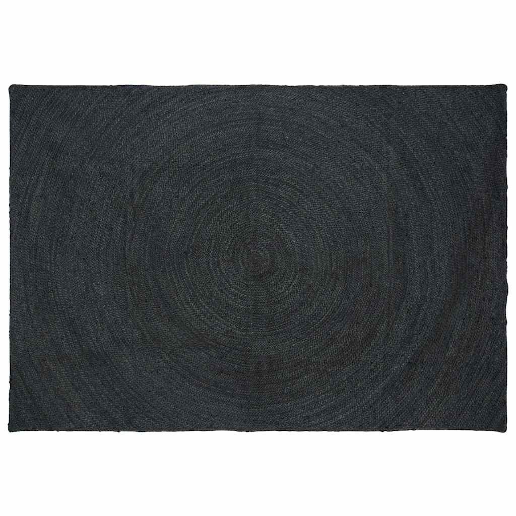 vidaXL Teppich Bereichsteppiche Dunkelgrau 240 x 340 cm Jute
