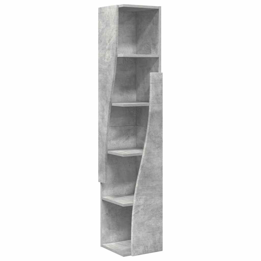 vidaXL Eckschrank Eckschrank Beton Grau 27,5x27x140cm Holzwerkstoff (1-St)