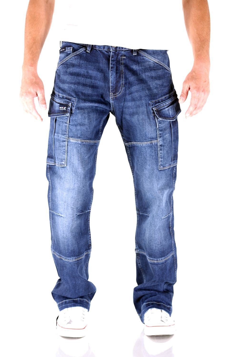 Big Seven Cargojeans Big Seven Brian Dark Aged Cargo Herren Jeans Hose