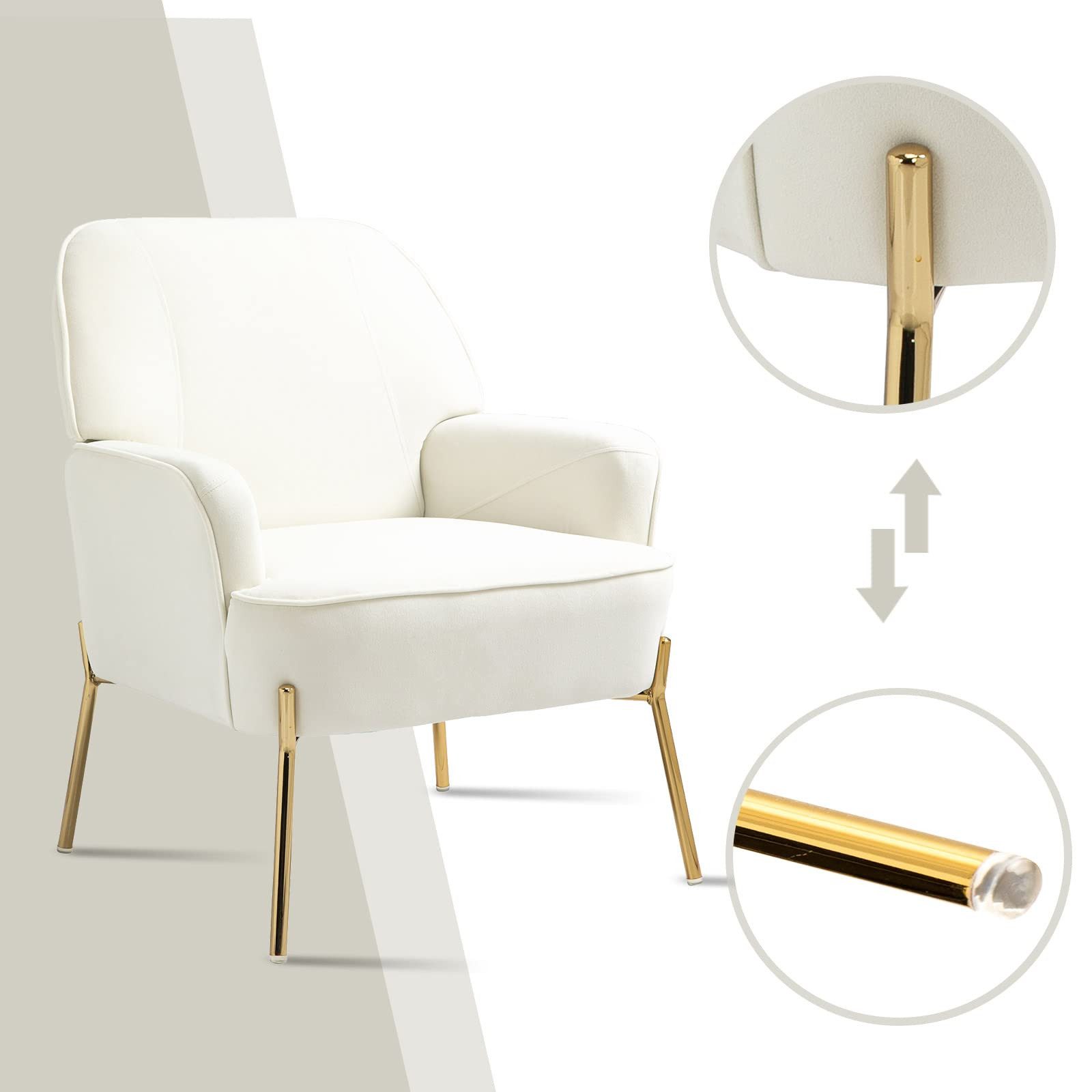 Fiximaster Sessel mit Armlehnen und Knopfheftung, Mid-Century Samtsessel, Polstersessel (1-St), Komfortabler Loungesessel für Wohnzimmer und Schlafzimmer