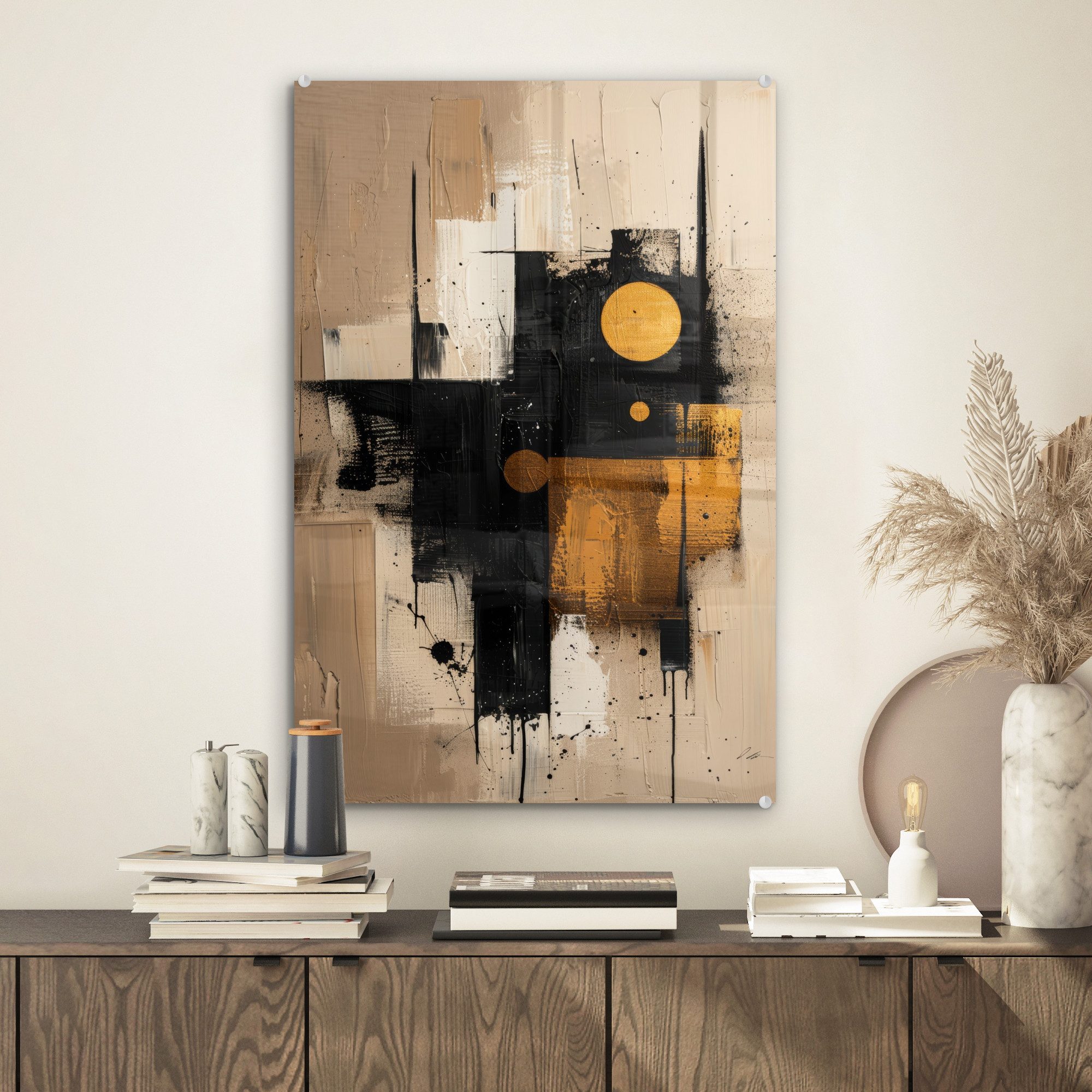MuchoWow Acrylglasbild Abstrakt - Schwarz - günstig online kaufen