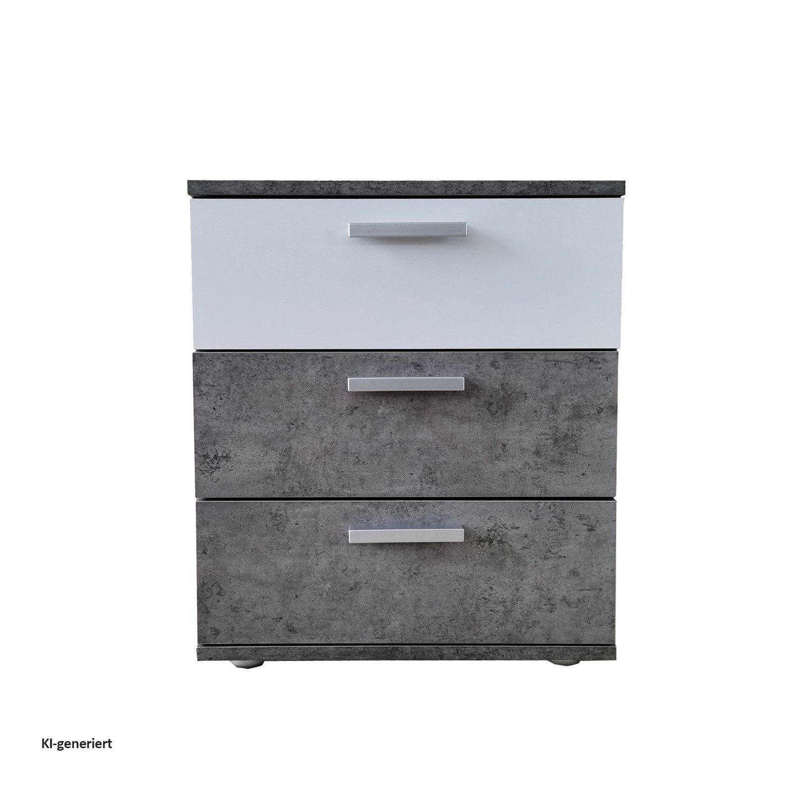 HTI-Line Nachtkommode Nachtschrank Nina mit 3 Schubladen (Stück, 1 St., 1 Nachtschrank), Nachttisch Nachtkommode Nachtkonsole