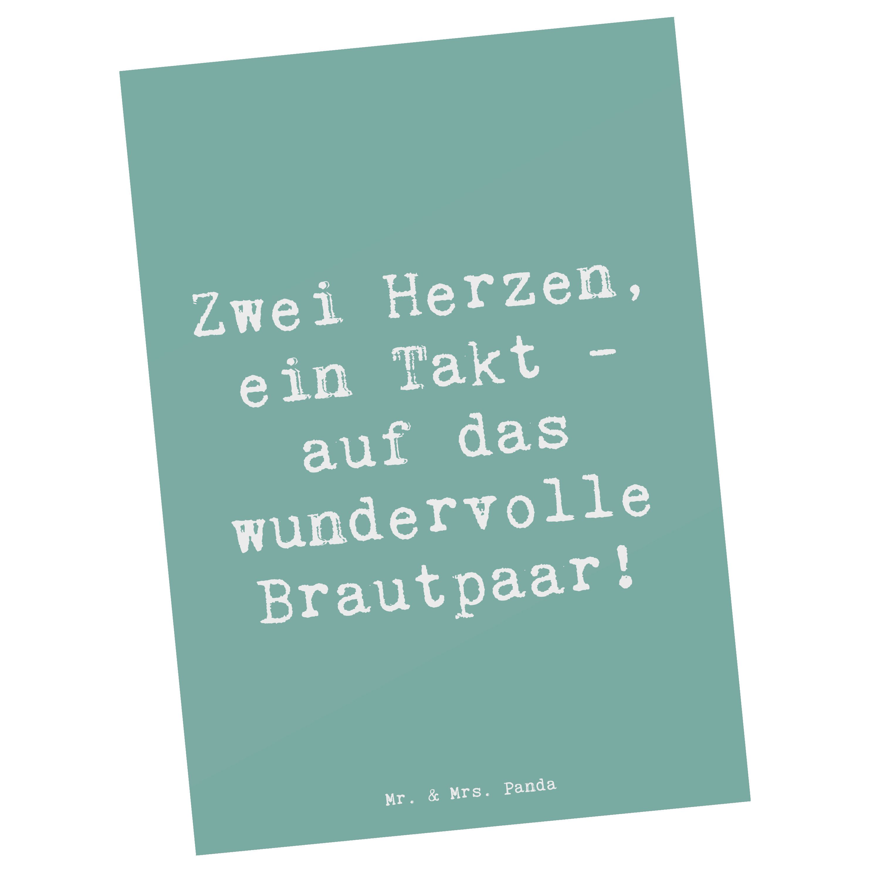 Postkarte Brautpaar Herzen - Meeresbrise - Geschenk, Spruch, Geschenkkarte, Hoc