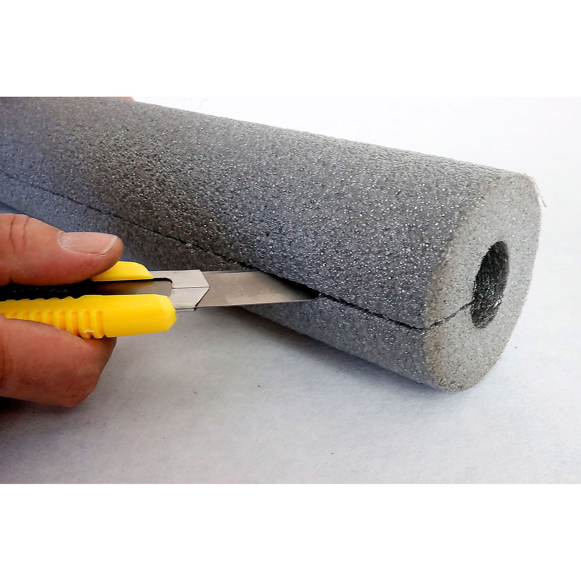 Scorprotect® Steinwolle PE Rohrisolierung angeschlitzt Farbe grau 1 Meter